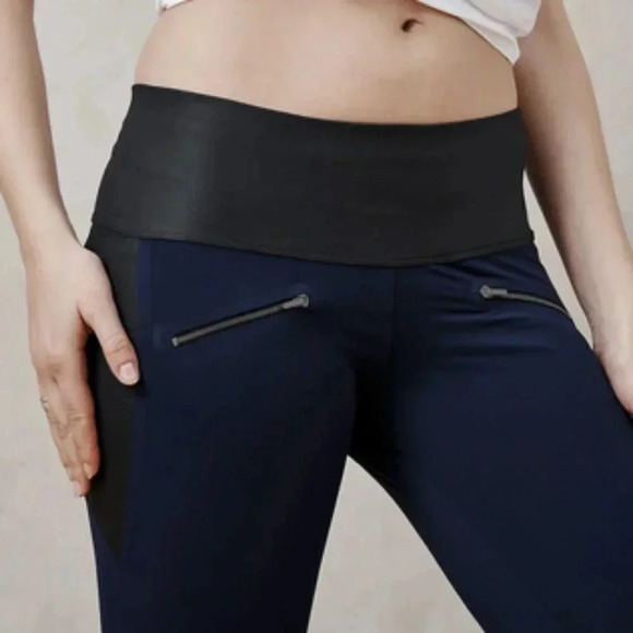 Aday Navy Blue Throw it Higher Leggings Pockets Size Small - Picture 2 of 9